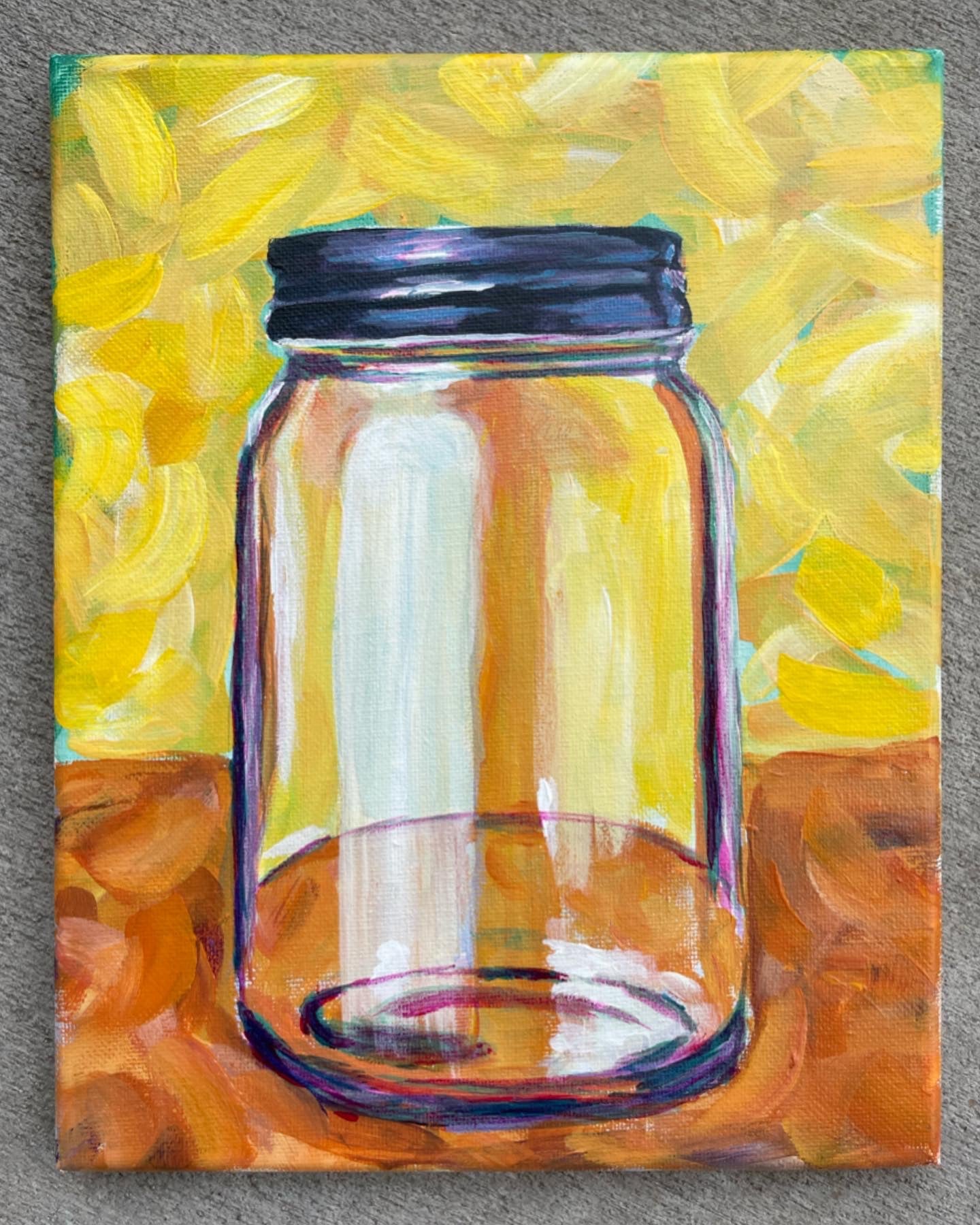 "Mason Jar Study" Original Acrylic Painting