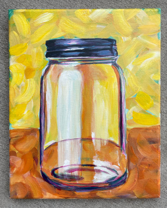 "Mason Jar Study" Original Acrylic Painting