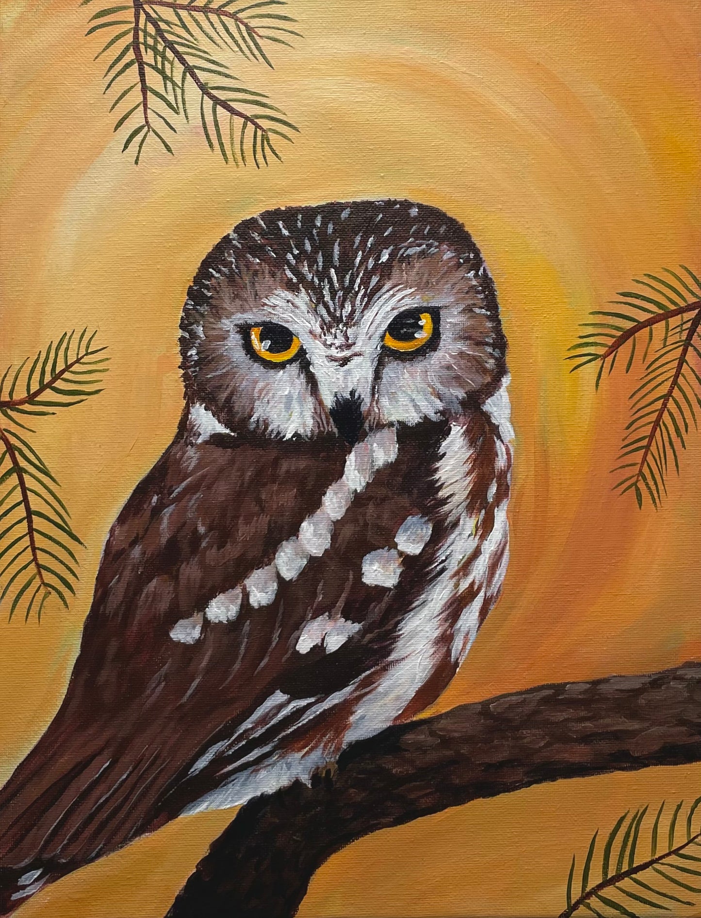 "Hoot" Original Acrylic Painting