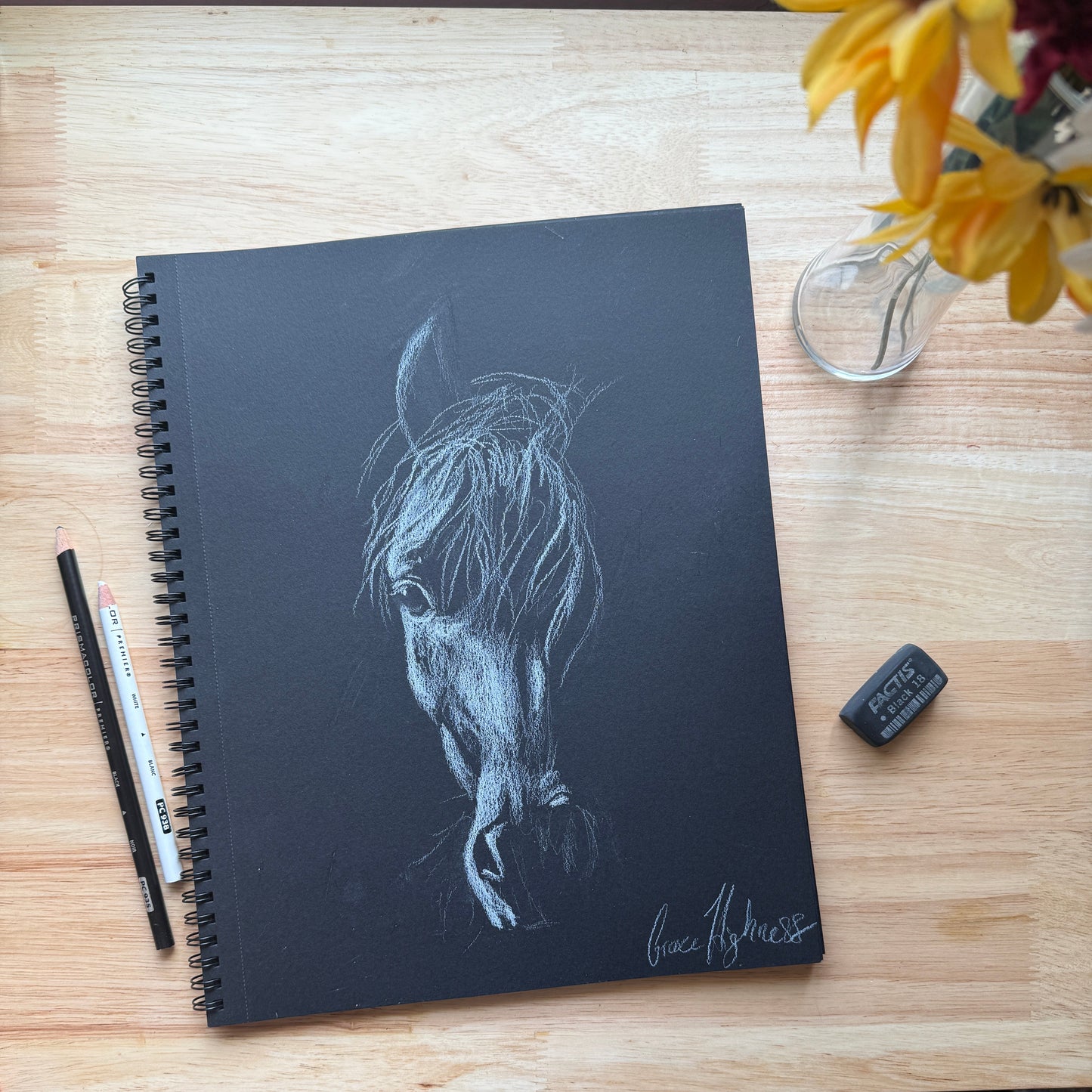 "In The Shadows" Original Colored Pencil Sketch