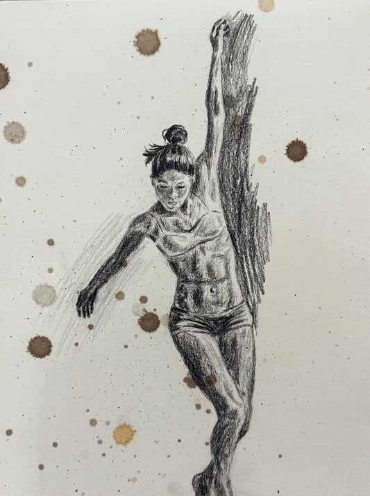 "Tip Toe" Original Graphite Sketch