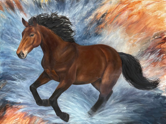 "Catch Me If You Can" Original Oil Painting