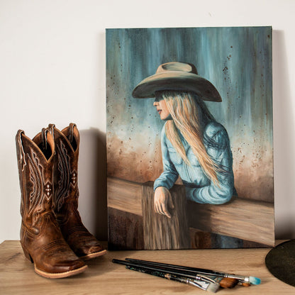 "Patiently Waiting" Original Oil Painting