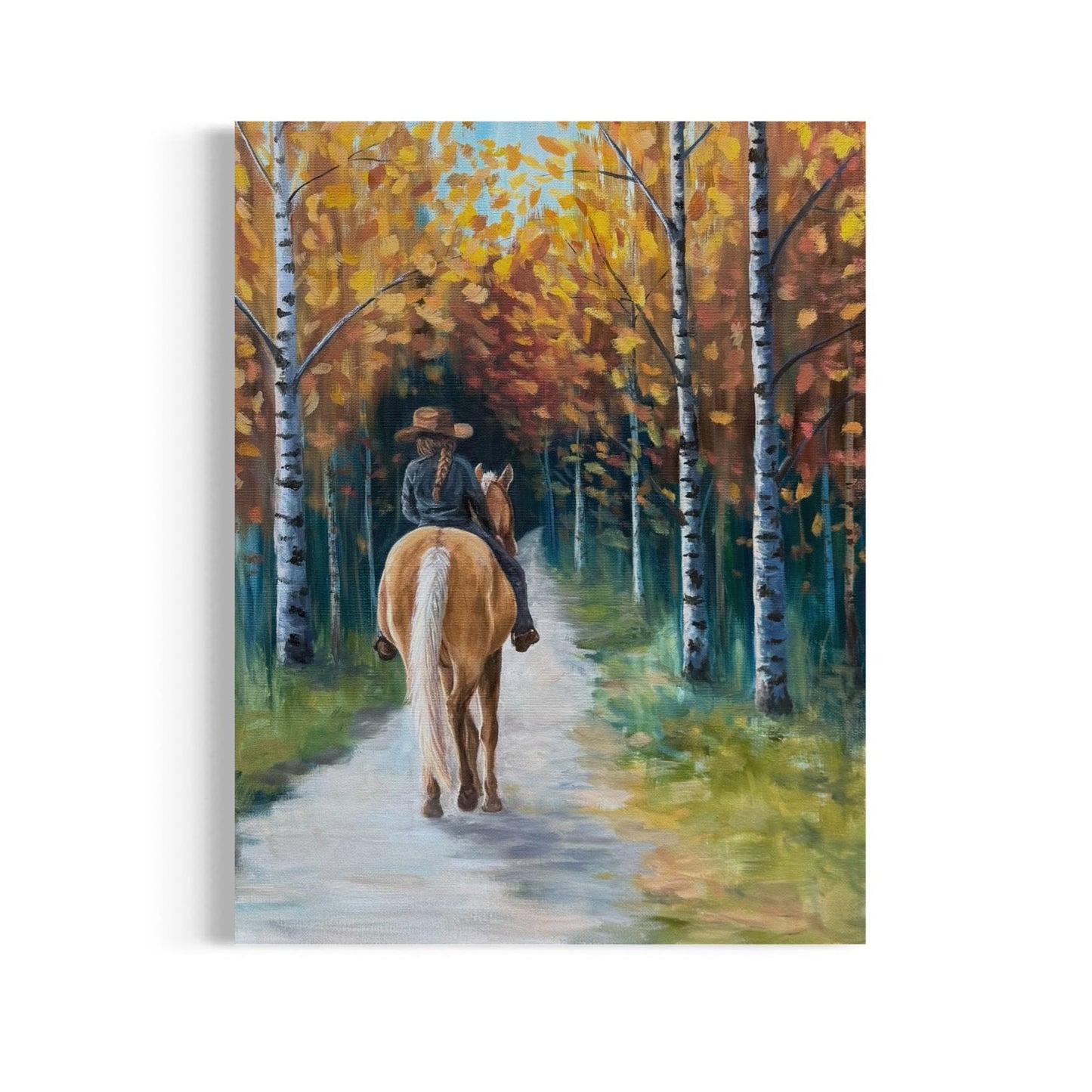 "A Stroll Through The Aspens" Original Oil Painting