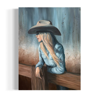 "Patiently Waiting" Original Oil Painting