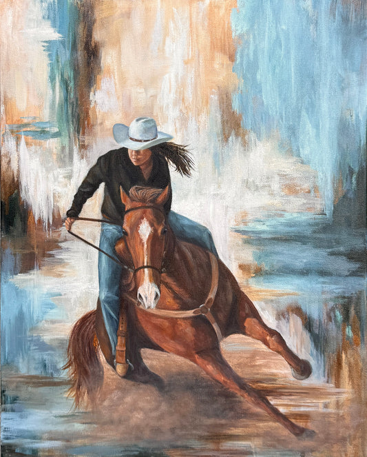 "Cut Right" Original Oil Painting