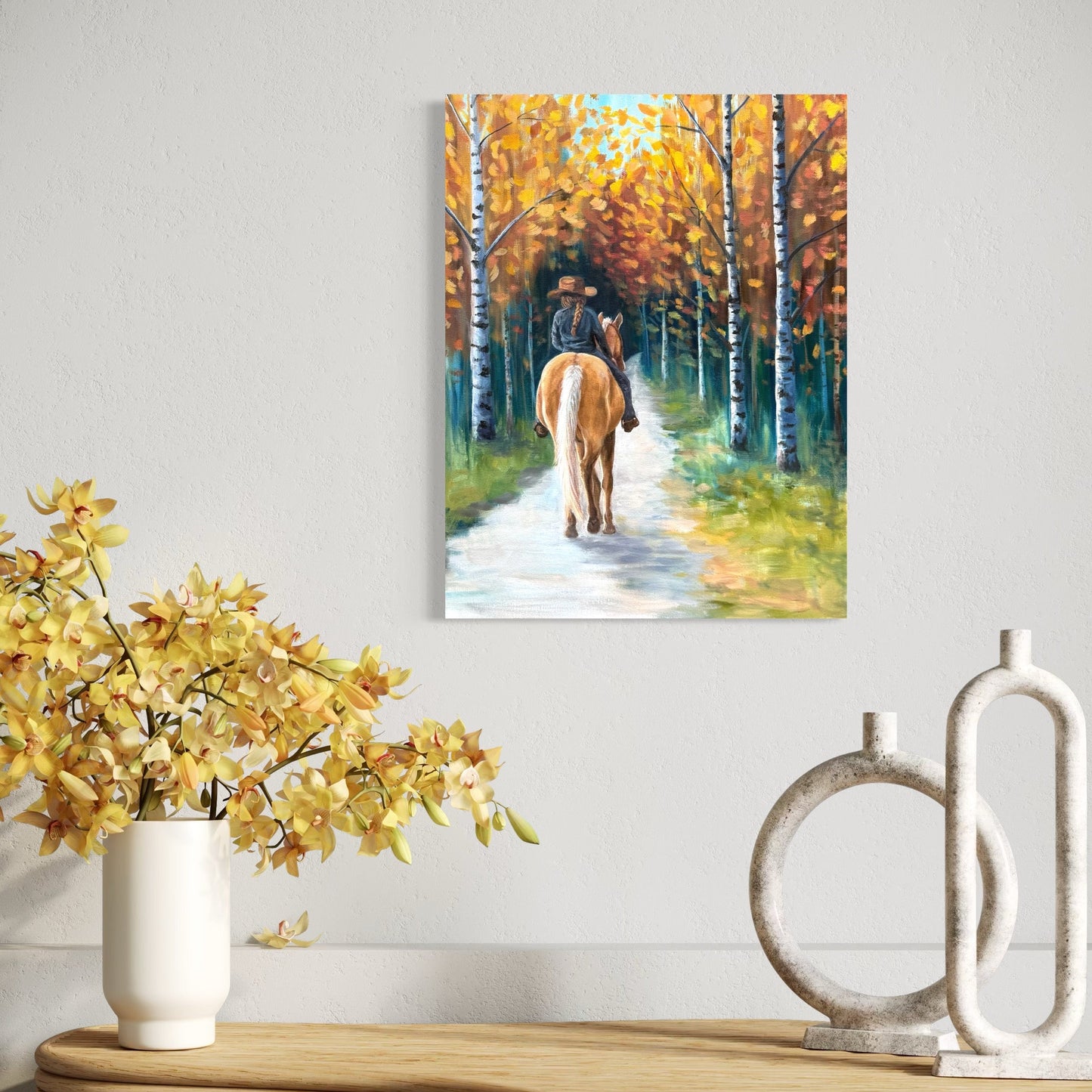 "A Stroll Through The Aspens" Original Oil Painting