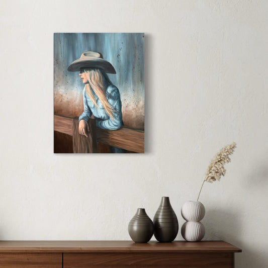 "Patiently Waiting" Original Oil Painting