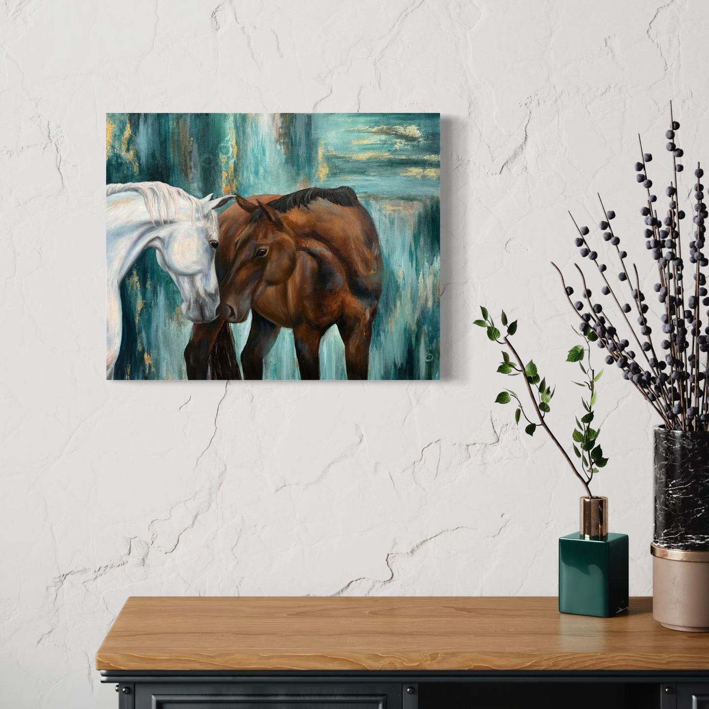 "A Little Love Story" Original Oil Painting