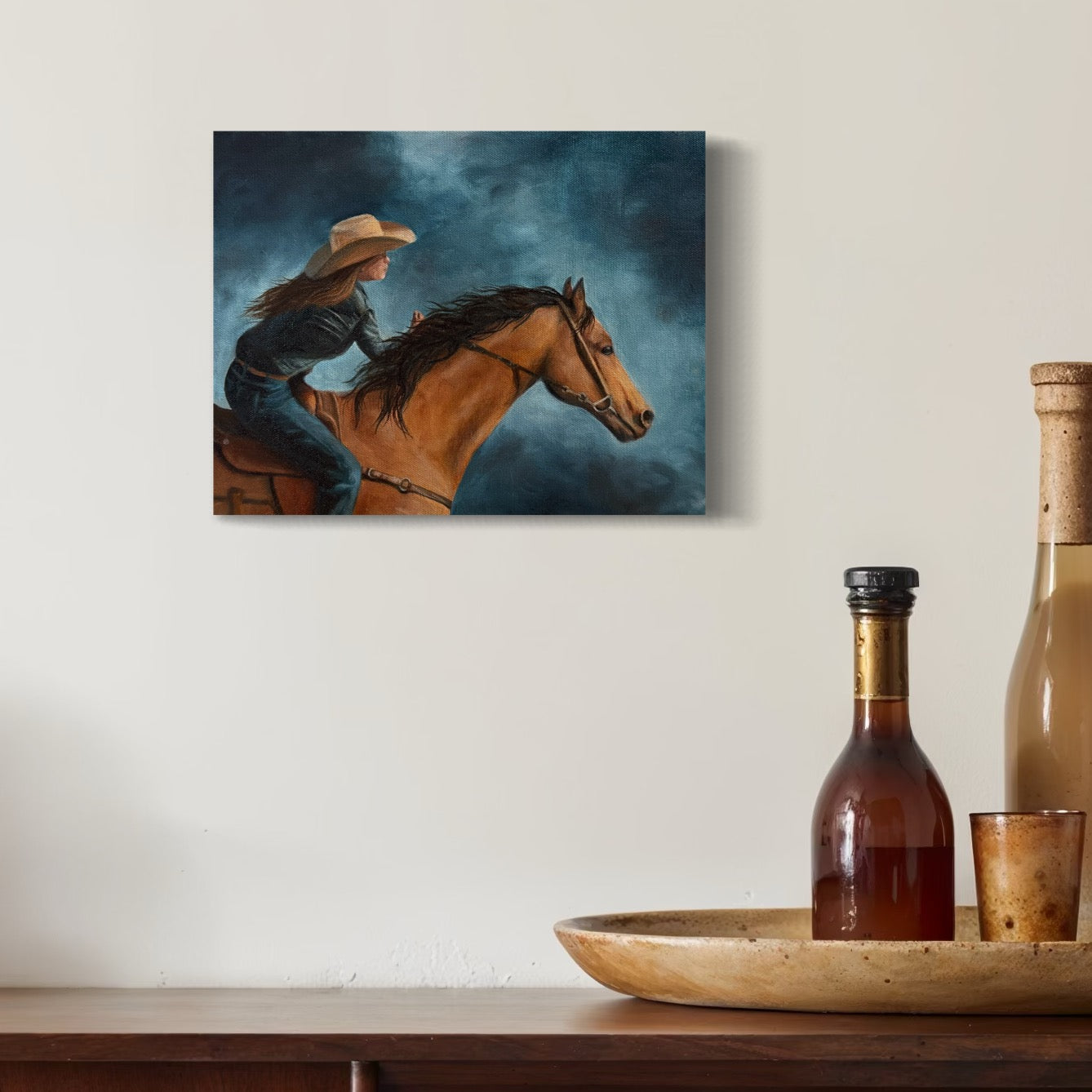 "Running Through Thunder" Original Oil Painting